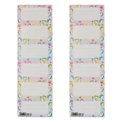 Süni 6 db-os füzetcímke - Pasztell