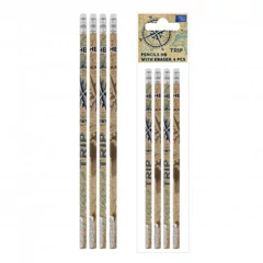 Trip HB grafit ceruza radírral - 4 db-os