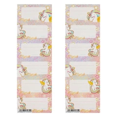 Unikornis 6 db-os füzetcímke - kétféle