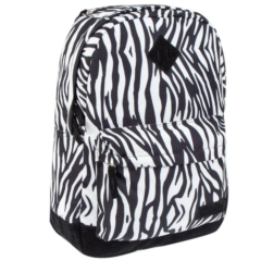 Zebra mintás hátizsák, iskolatáska