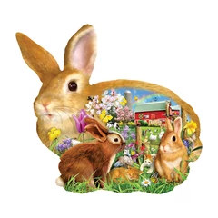 SunsOut 1000 db-os puzzle - Springtime Bunnies - Lori Schory (97038)