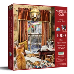 SunsOut 1000 db-os puzzle - Winter Cats (35280)