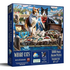 SunsOut 1000 db-os puzzle - Wharf Cats (71821)