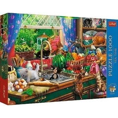 Trefl 1000 db-os Premium Plus puzzle - Tea Time - Bajkeverő cicák (10839)