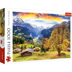 Trefl 1000 db-os puzzle - A picturesque alpine village (10775)