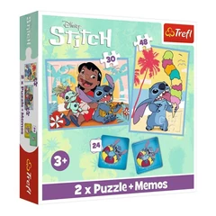 Trefl 2 az 1-ben puzzle és memóriajáték - Disney - Lilo és Stitch (93585)