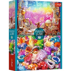 Trefl 2 x 500 db-os puzzle - Cosmos and crystals (37499)