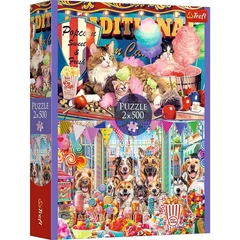 Trefl 2 x 500 db-os puzzle - Fluffy friends (37495)