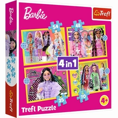 Trefl 4 az 1-ben puzzle (35,48,54,70 db-os) - Disney Princess - Barbie (34626)