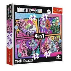 Trefl 4 az 1-ben puzzle (35,48,54,70 db-os) - Monster High - An electrifying day (34655)