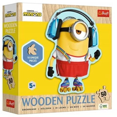 Trefl 50 db-os Wooden Contour Fa Puzzle - Crazy Minions (20239)