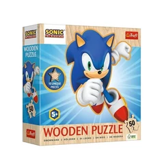 Trefl 50 db-os Wooden Contour Fa Puzzle - Sonic - Happy Sonic (20284)