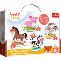 Trefl Baby Puzzle táskában - Első puzzle - Egy farmon (36127)