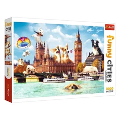 Trefl 1000 db-os puzzle - Funny Cities - Kutyák Londonban (10596)