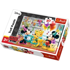 Trefl 30 db-os puzzle - Mickey Mouse és barátai - Születésnapi torta (18211)
