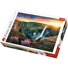 Trefl 2000 db-os puzzle - Haifoss vízesés, Izland (27091)