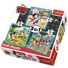 Trefl 3 az 1-ben puzzle (20,36,50 db-os) - Mickey Mouse és barátai (34846)