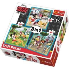 Trefl 3 az 1-ben puzzle (20,36,50 db-os) - Mickey Mouse és barátai (34846)