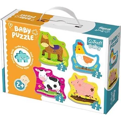 Trefl Baby Puzzle táskában - Első puzzle - Háziállatok (36070)