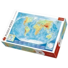 Trefl 4000 db-os puzzle - Nagy földrajzi világtérkép (45007)