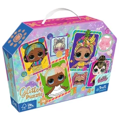 Trefl 70 db-os puzzle táskában - LOL - Glitter effect (53016)