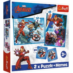 Trefl 2 az 1-ben puzzle és memóriajáték - Marvel Avengers - Bosszúállók (93333)