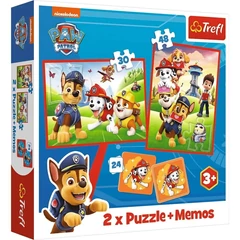 Trefl 2 az 1-ben puzzle és memóriajáték - Mancs őrjárat (93337)