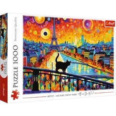 Trefl 1000-db-os Premium Quality puzzle - Macska Párizsban (10795)