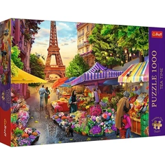 Trefl 1000-db-os Premium Plus puzzle - Tea Time - Virágpiac, Párizs (10799)