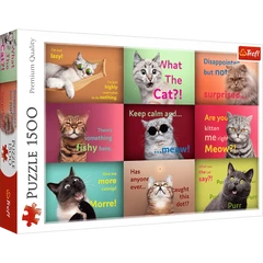 Trefl 1500 db-os puzzle - Vicces macskák képe (26212)