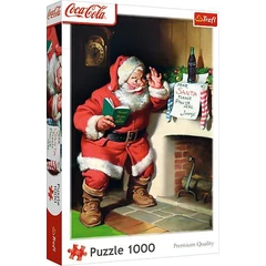 Trefl 1000 db-os puzzle - Coca-Cola - Mikulás a kandallónál (10922)