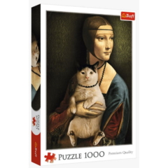 Trefl 1000 db-os puzzle - Hölgy macskával (10663)