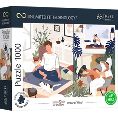 Trefl 1000 db-os UFT Prime puzzle - Yoga, Cats, Coffee - Peace of Mind (10695)