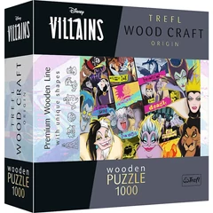 Trefl 1000 db-os Wood Craft Prémium Fa Puzzle - Disney Gonoszai (20167)