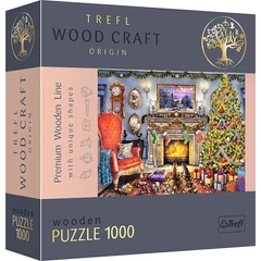 Trefl 1000 db-os Wood Craft Prémium Fa Puzzle - Karácsonyi hangulat (20171)