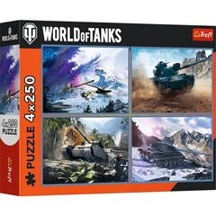 Trefl 4 x 250 db-os puzzle - World of Tanks - A nagy tankcsata (13347)