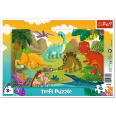 Trefl 15 db-os keretes puzzle - Dinoszauruszok (31359)
