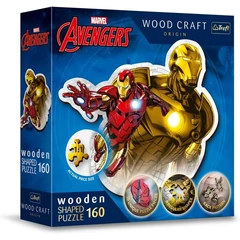 Trefl 160 db-os Wood Craft Shaped Prémium Fa Puzzle - Marvel - Iron Man (20183)