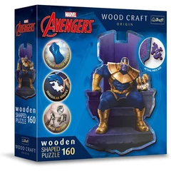 Trefl 160 db-os Wood Craft Shaped Prémium Fa Puzzle - Marvel - Thanos a trónon (20184)