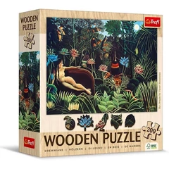 Trefl 200 db-os Wooden Contour Fa Puzzle - Henri Rousseau - Az Álom (20253)