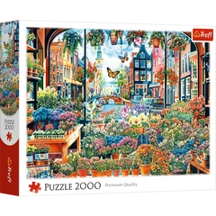 Trefl 2000 db-os puzzle - Flower Shop in Amsterdam (27128)