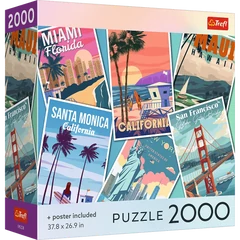 Trefl 2000 db-os USA Collection puzzle - Journey through the USA (99228)
