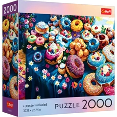Trefl 2000 db-os USA Collection puzzle - Színes fánkok (99311)