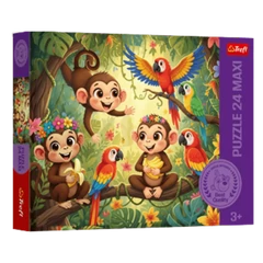 Trefl 24 db-os Maxi puzzle - Majmok és Barátai (14423)