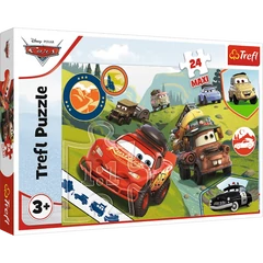 Trefl 24 db-os Maxi  puzzle - Verdák - Vidám autók (14352)