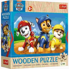 Trefl 24 db-os Wooden Contour Fa Puzzle - Mancs őrjárat (20265)