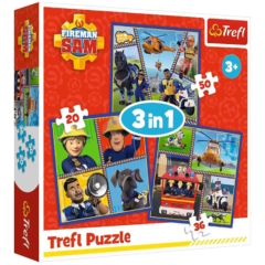 Trefl 3 az 1-ben puzzle (20,36,50 db-os) - Sam, a tűzoltó (34868)