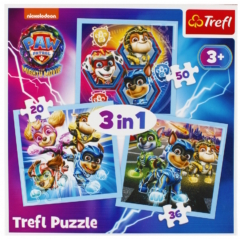 Trefl 3 az 1-ben puzzle (20,36, 50 db-os) - Mancs Őrjárat (34869)