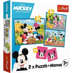 Trefl 2 az 1-ben puzzle és memóriajáték - Mickey Mouse (93344)