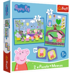 Trefl 2 az 1-ben puzzle és memóriajáték - Peppa malac (93331)